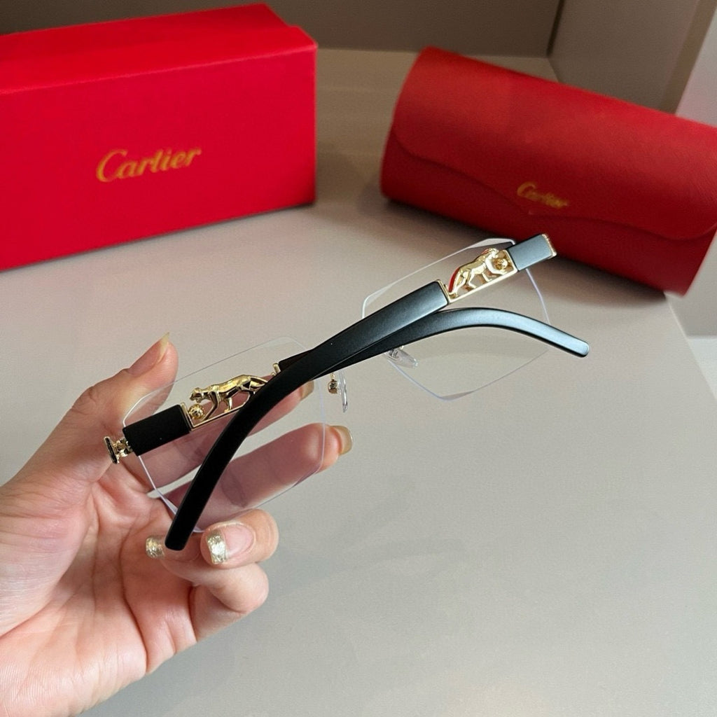 Cartier Lightweight Metal Rimless Silver Lens Sunglasses for Men & Wo - 432314 - detail image 8