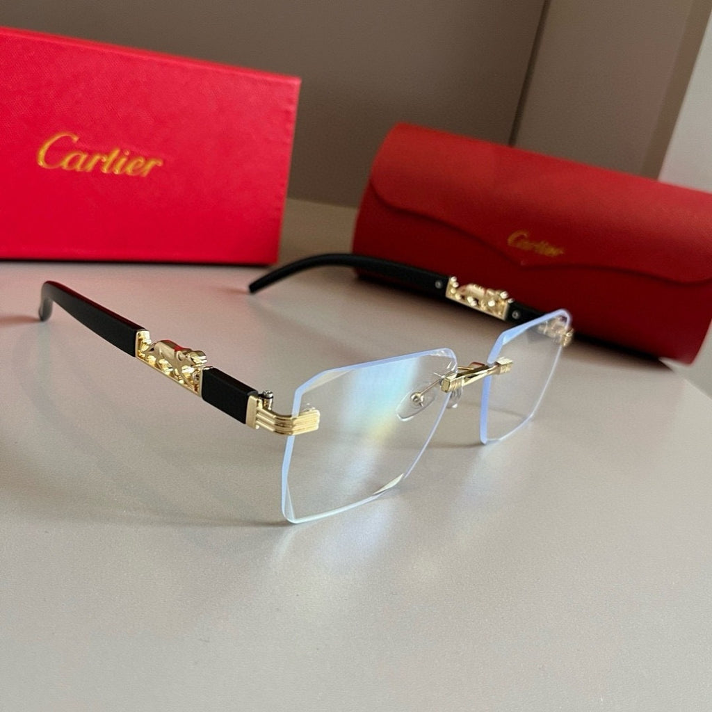Cartier Lightweight Metal Rimless Silver Lens Sunglasses for Men & Wo - 432314