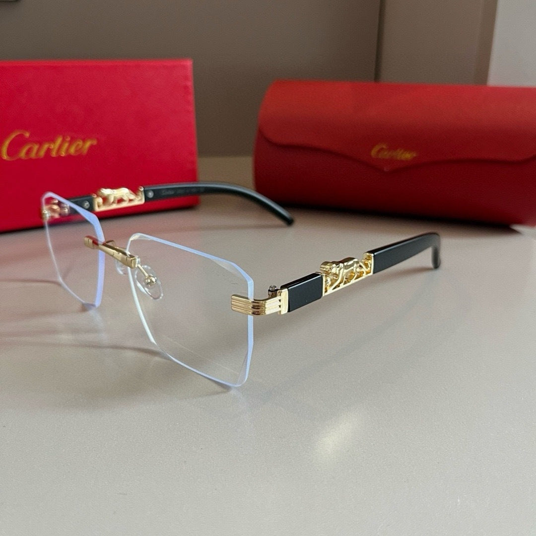 Cartier Lightweight Metal Rimless Silver Lens Sunglasses for Men & Wo - 432314 - detail image 3