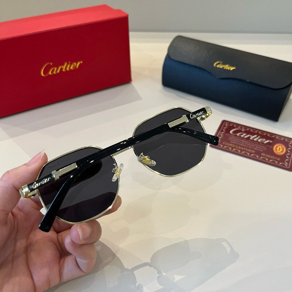 Cartier Lightweight Metal Rimless Silver Lens Sunglasses for Men & Wo - 415902 - detail image 5