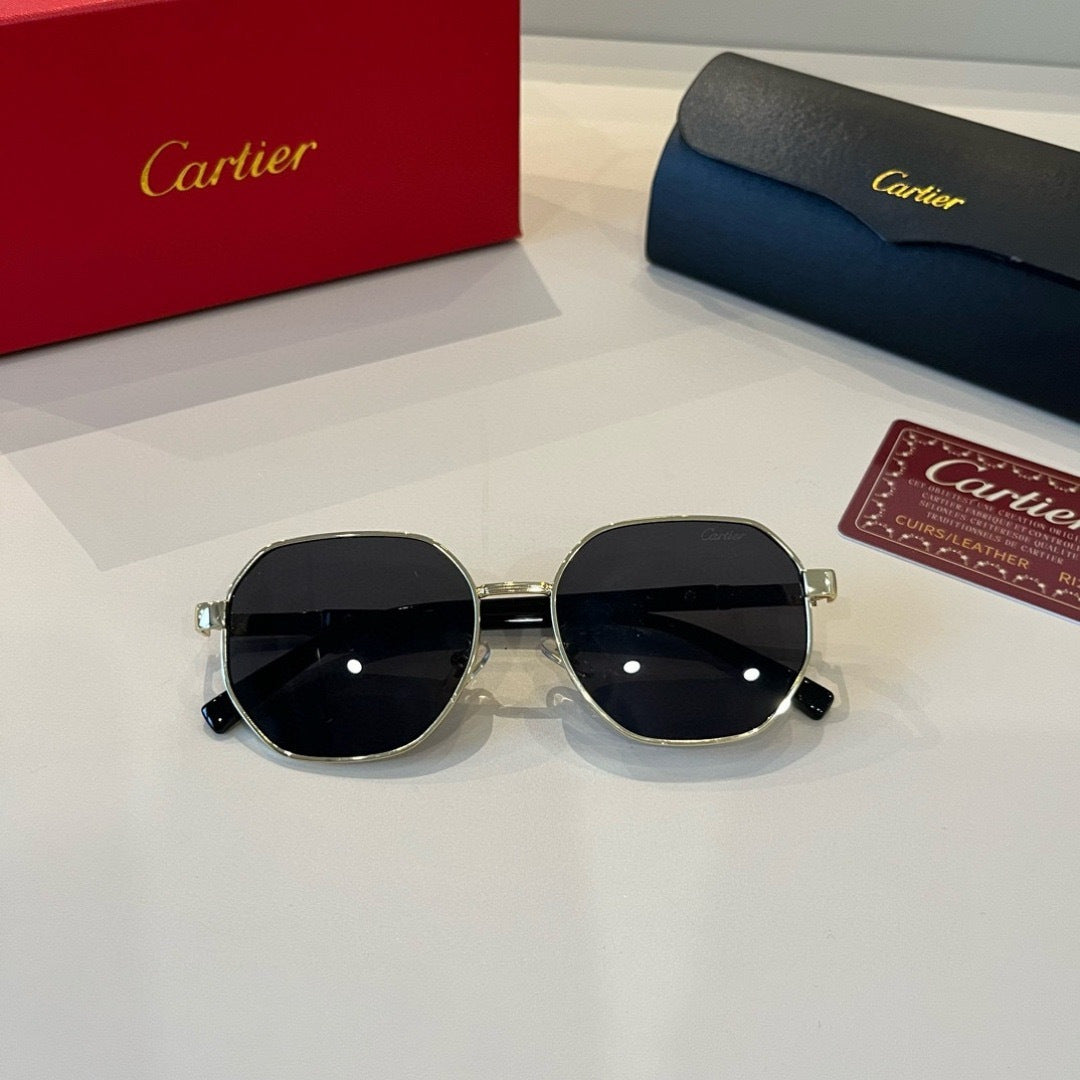 Cartier Lightweight Metal Rimless Silver Lens Sunglasses for Men & Wo - 487293 - detail image 9