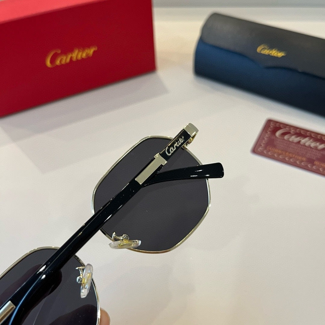 Cartier Lightweight Metal Rimless Silver Lens Sunglasses for Men & Wo - 415902 - detail image 6
