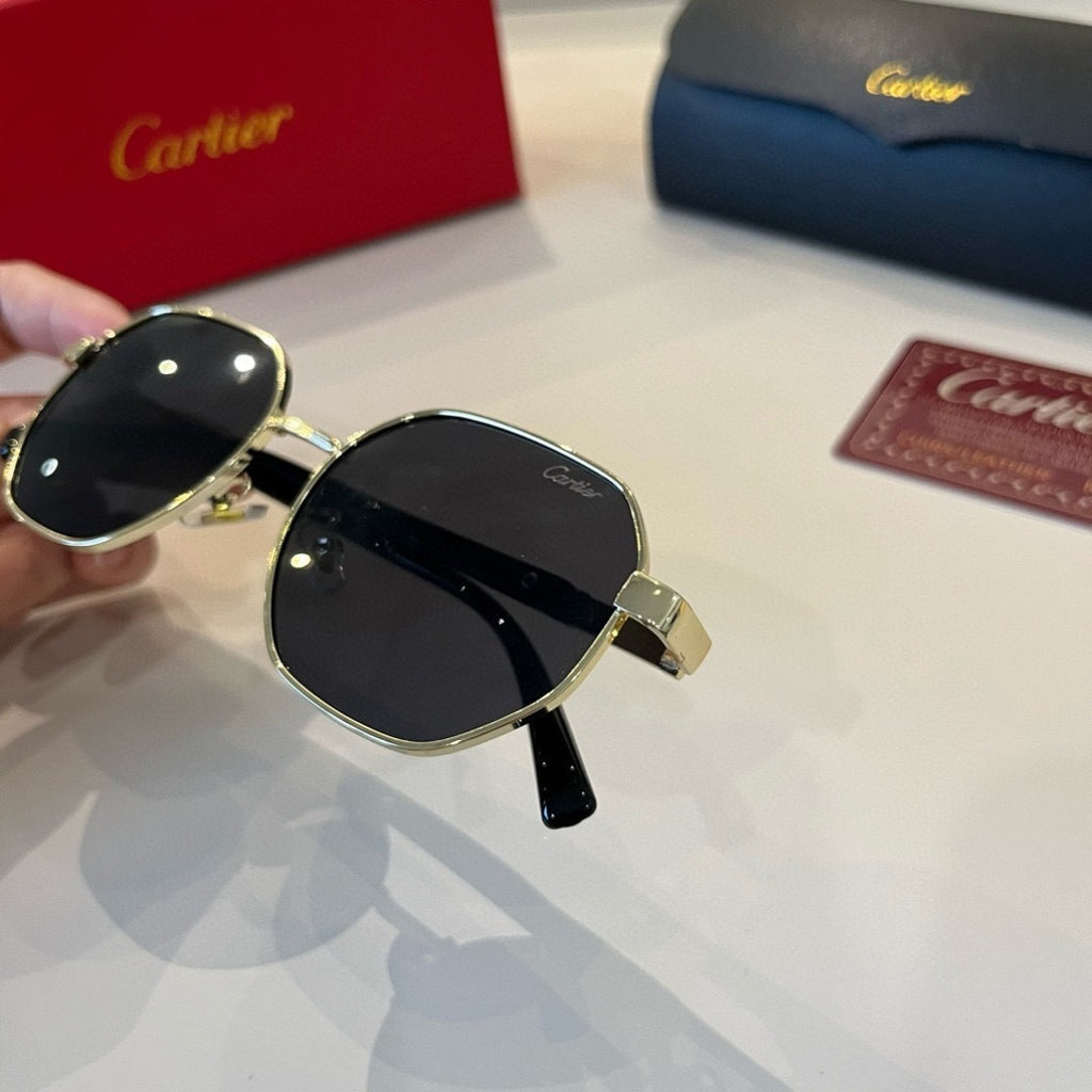 Cartier Lightweight Metal Rimless Silver Lens Sunglasses for Men & Wo - 487293 - detail image 7
