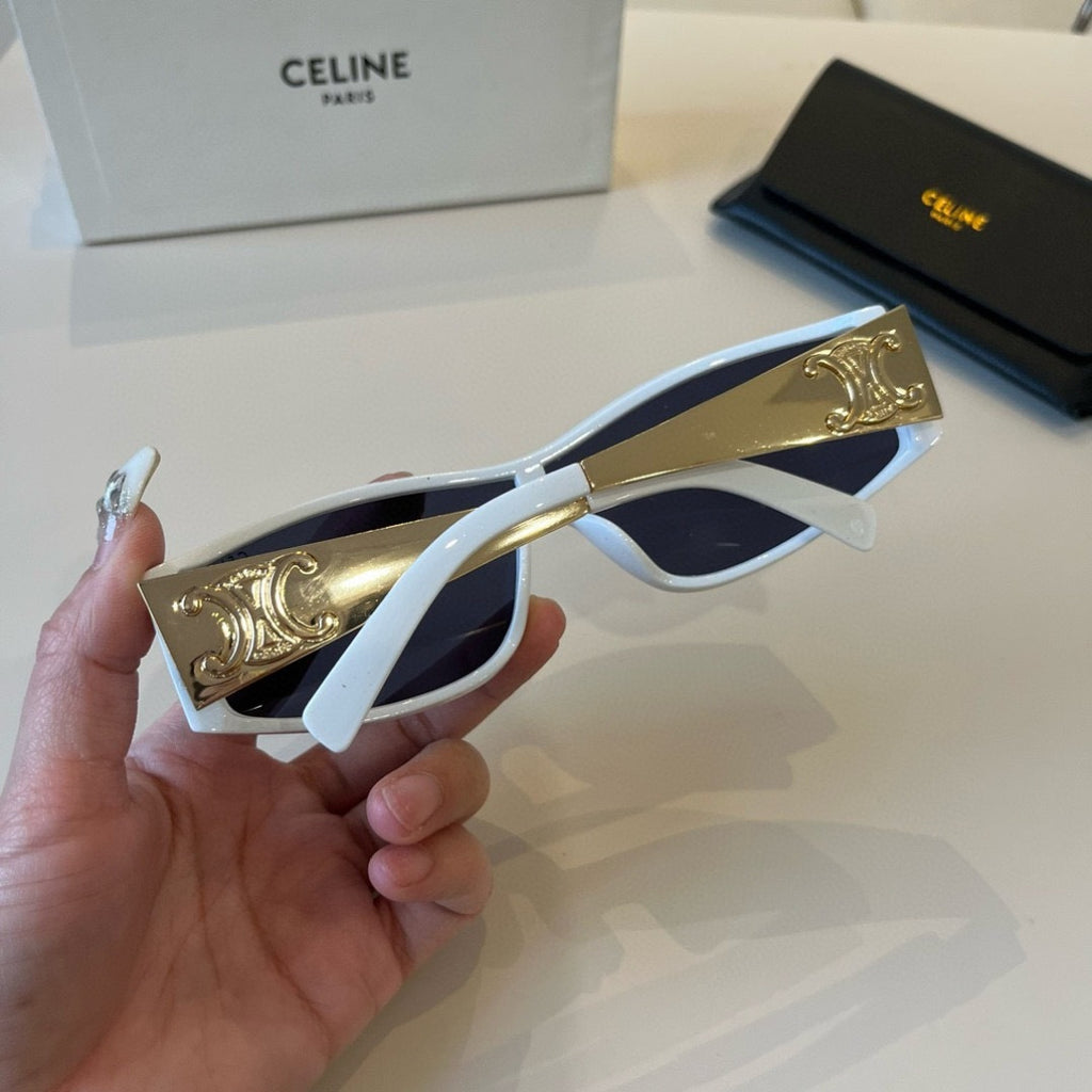 Celine Metal Fashion Blue Lens Sunglasses for Men & Women - detail image 5