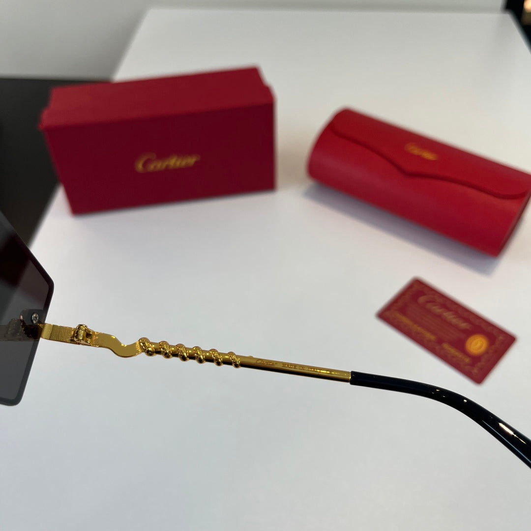 Cartier Lightweight Metal Rimless Silver Lens Sunglasses for Men & Wo - 449497 - detail image 10