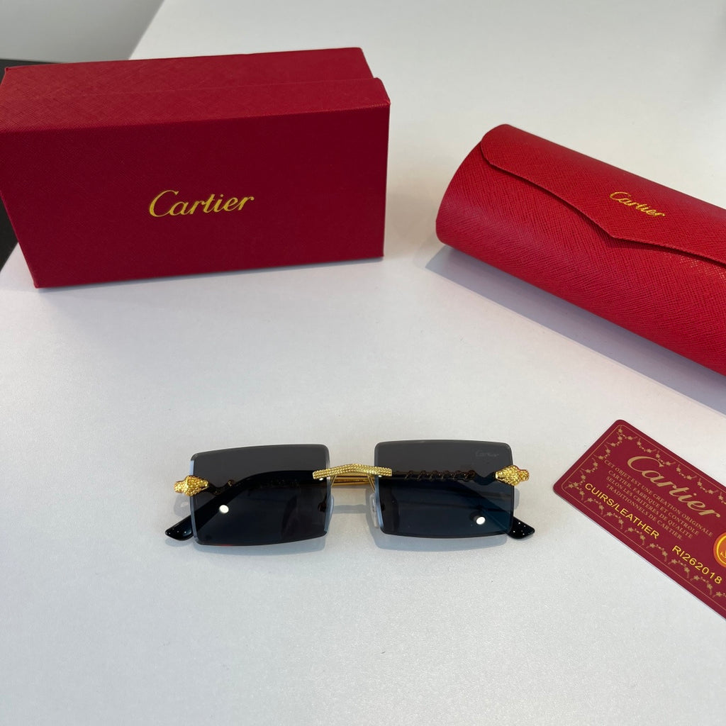 Cartier Lightweight Metal Rimless Silver Lens Sunglasses for Men & Wo - 449497 - detail image 5