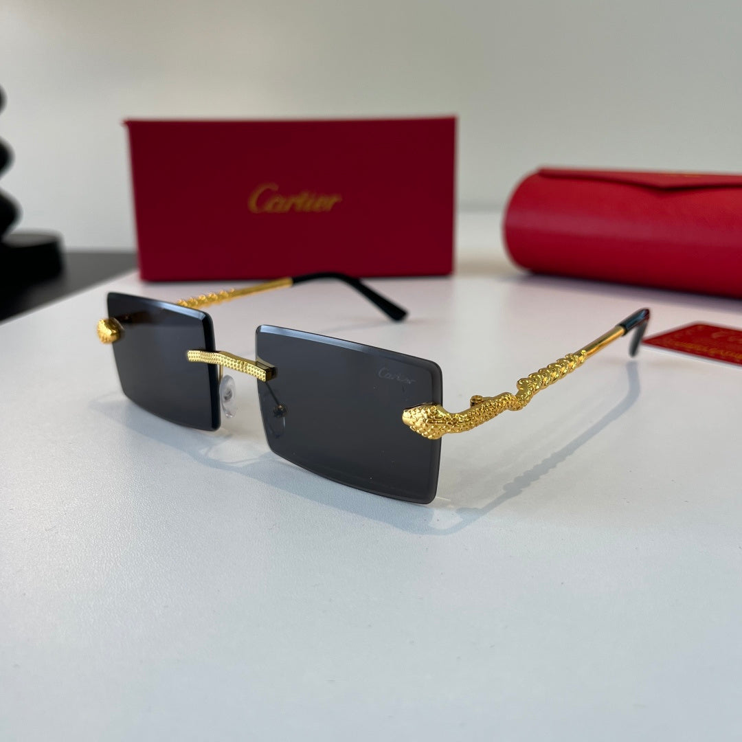 Cartier Lightweight Metal Rimless Silver Lens Sunglasses for Men & Wo - 449497 - detail image 3