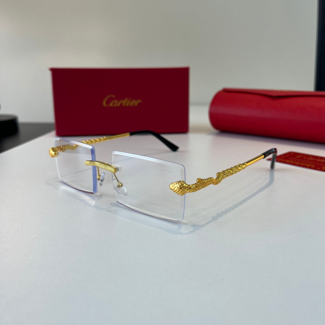 Cartier Lightweight Metal Rimless Silver Lens Sunglasses for Men & Wo - 449498 - detail image 3