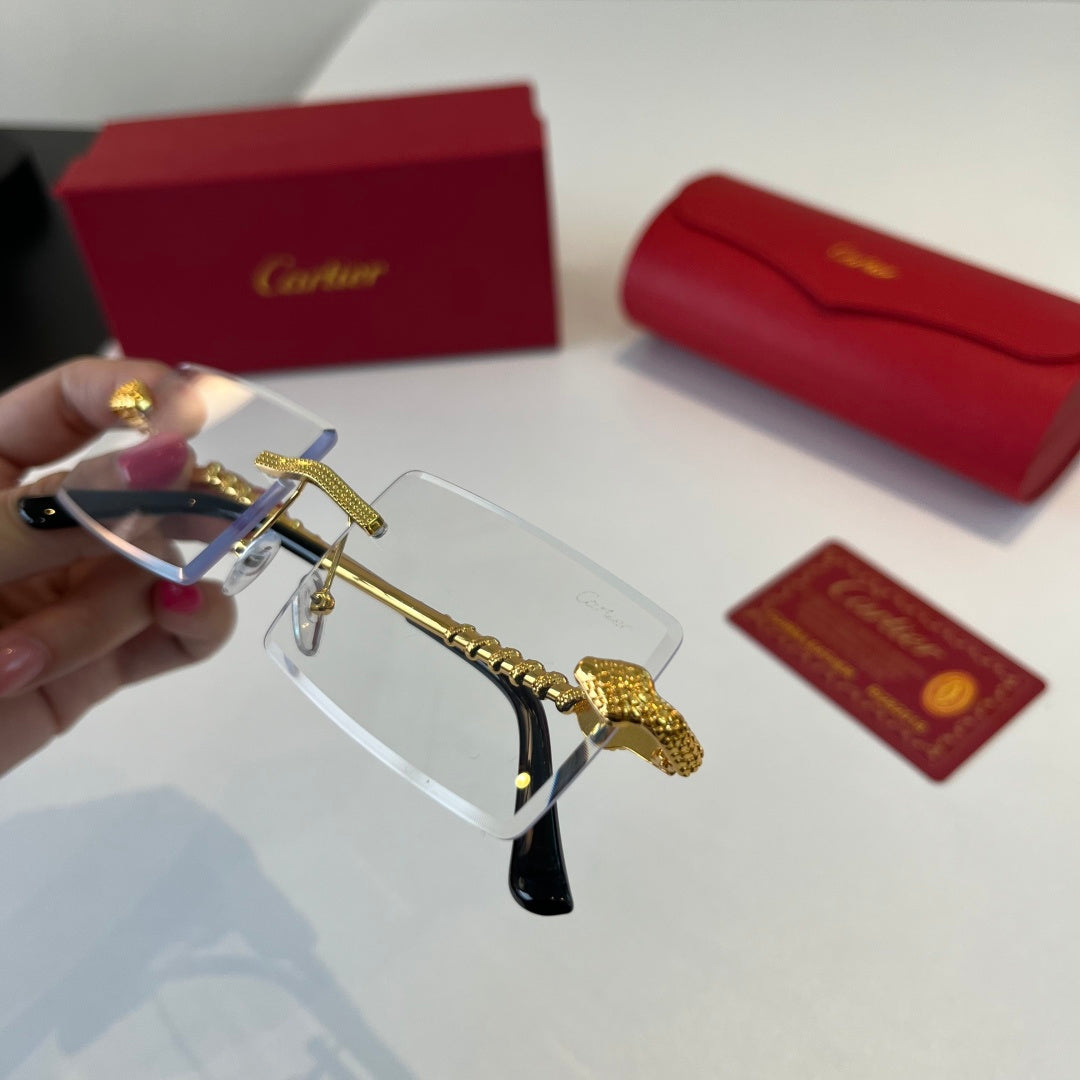 Cartier Lightweight Metal Rimless Silver Lens Sunglasses for Men & Wo - 449498 - detail image 6