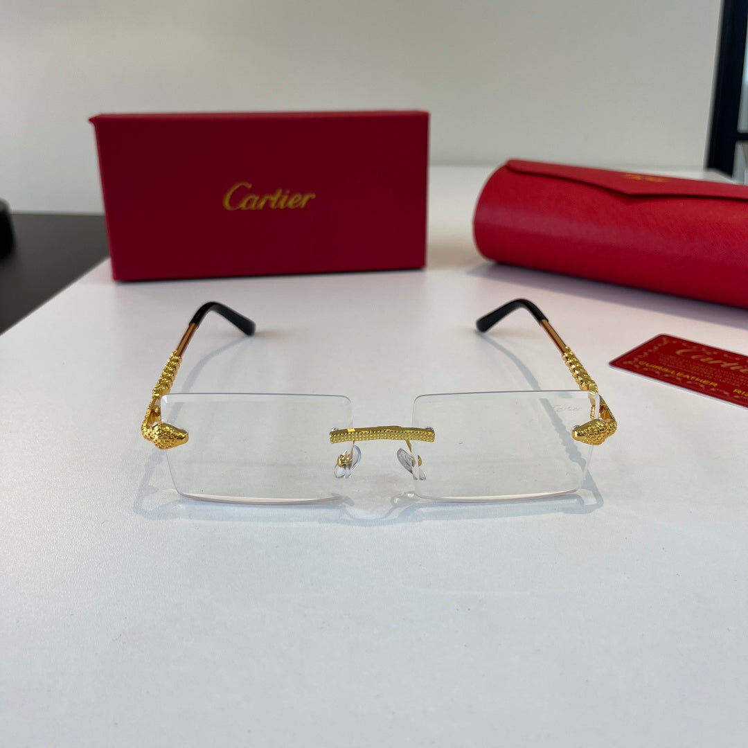 Cartier Lightweight Metal Rimless Silver Lens Sunglasses for Men & Wo - 449498 - detail image 2