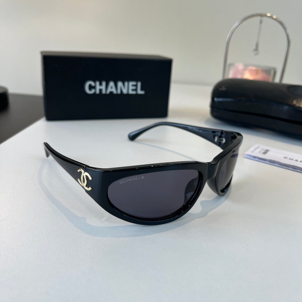Chanel Fashion Black Lens Sunglasses for Men & Women