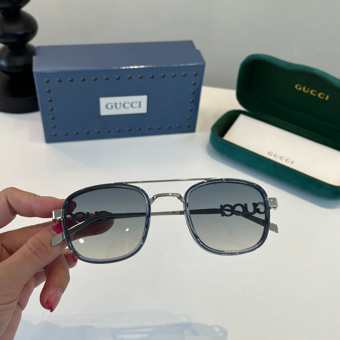 Gucci Oversized Silver Lens Sunglasses for Men & Women - 493355 - detail image 5