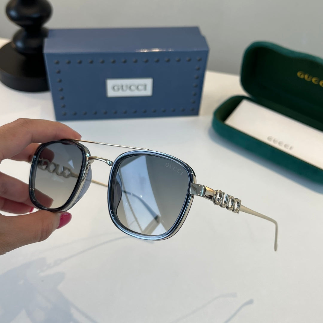 Gucci Oversized Silver Lens Sunglasses for Men & Women - 493355 - detail image 8