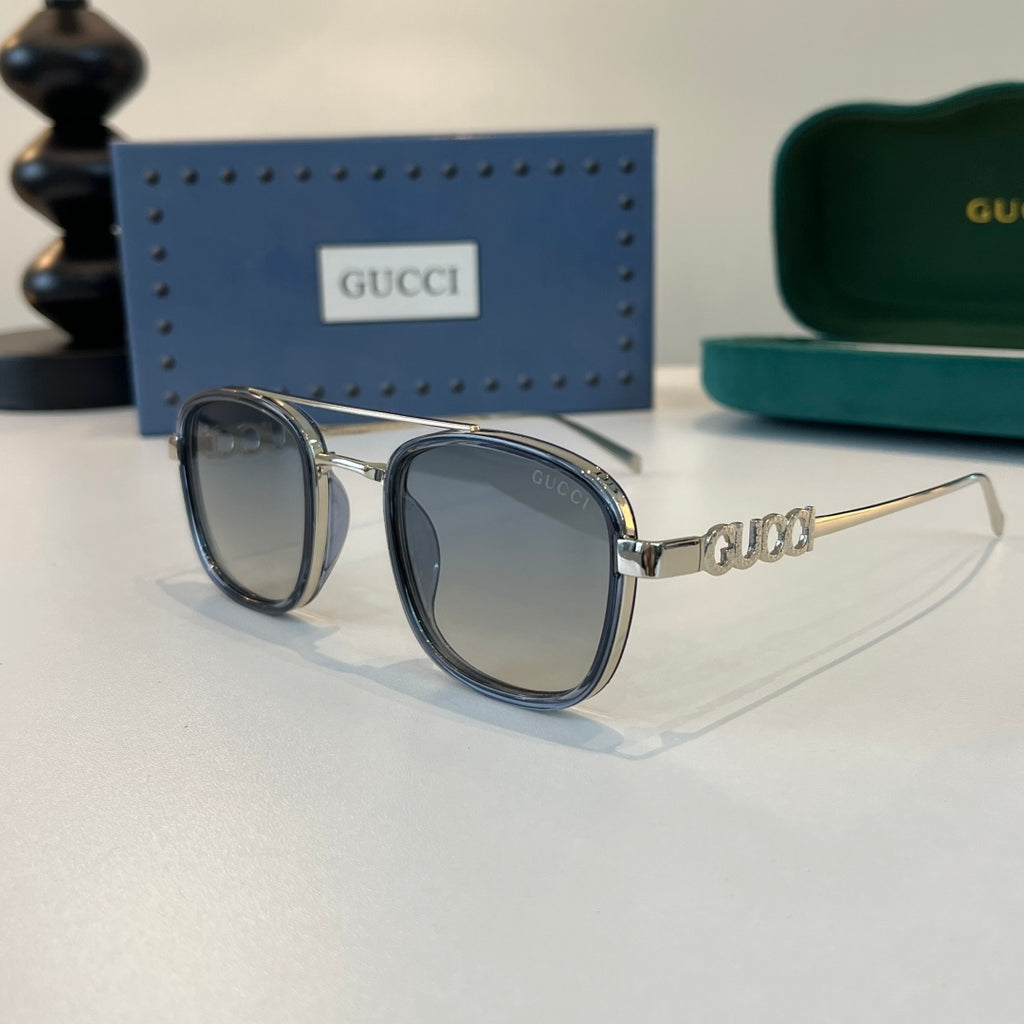 Gucci Oversized Silver Lens Sunglasses for Men & Women - 493355 - detail image 3