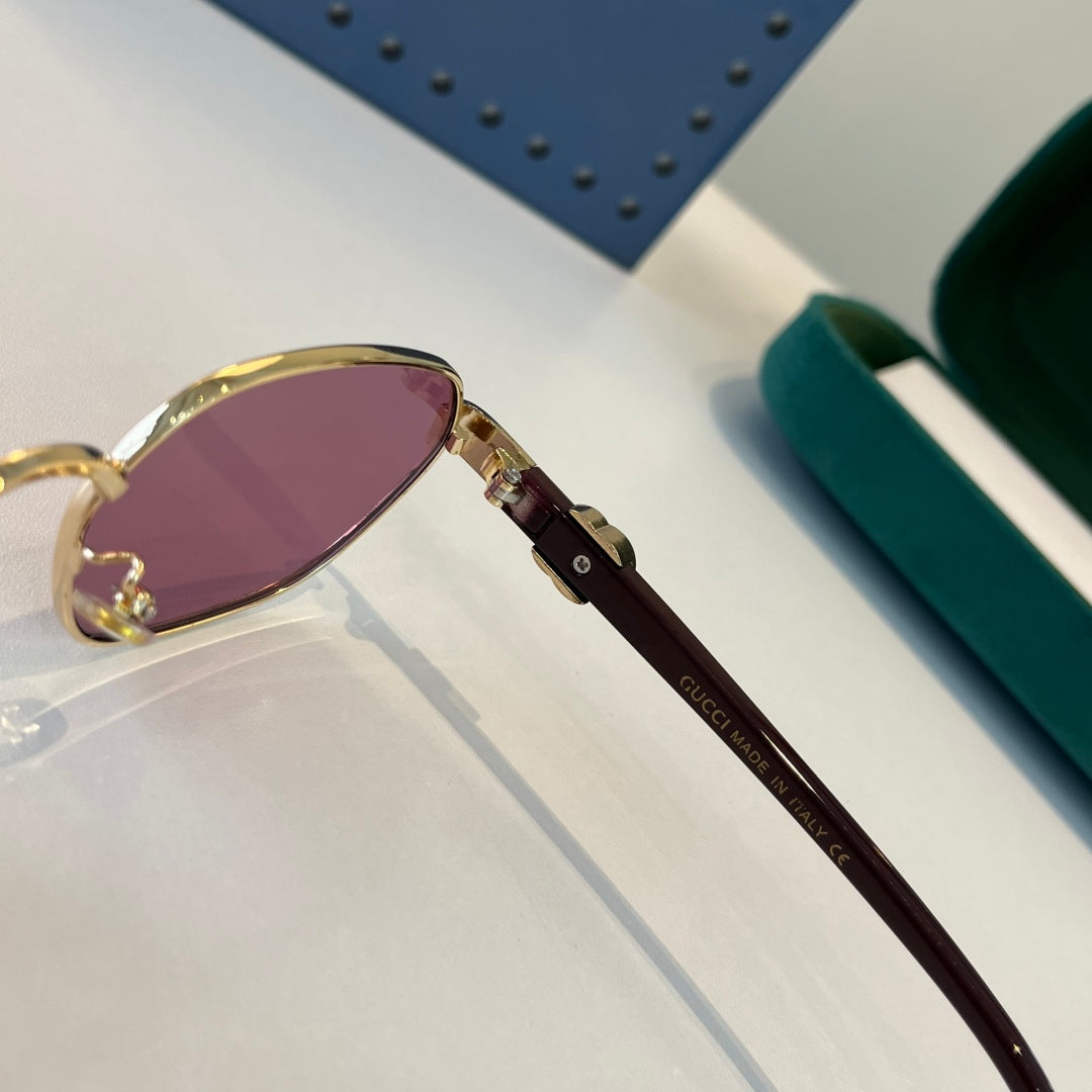 Gucci Oversized Red Lens Sunglasses for Men & Women - detail image 11