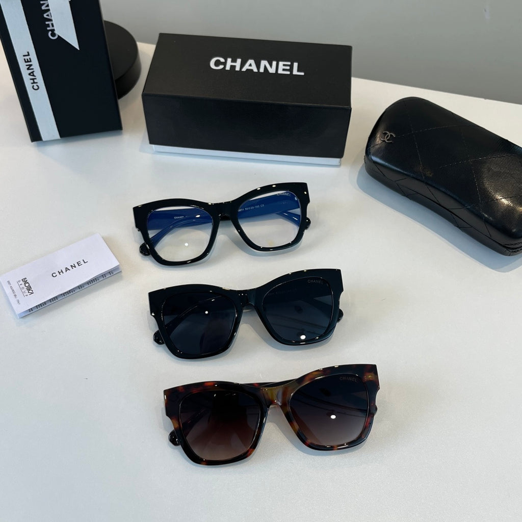 Chanel Oversized Black Lens Sunglasses for Women - detail image 12