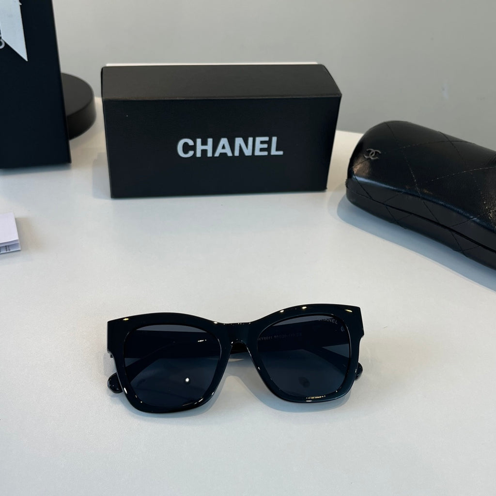 Chanel Oversized Black Lens Sunglasses for Women - detail image 5