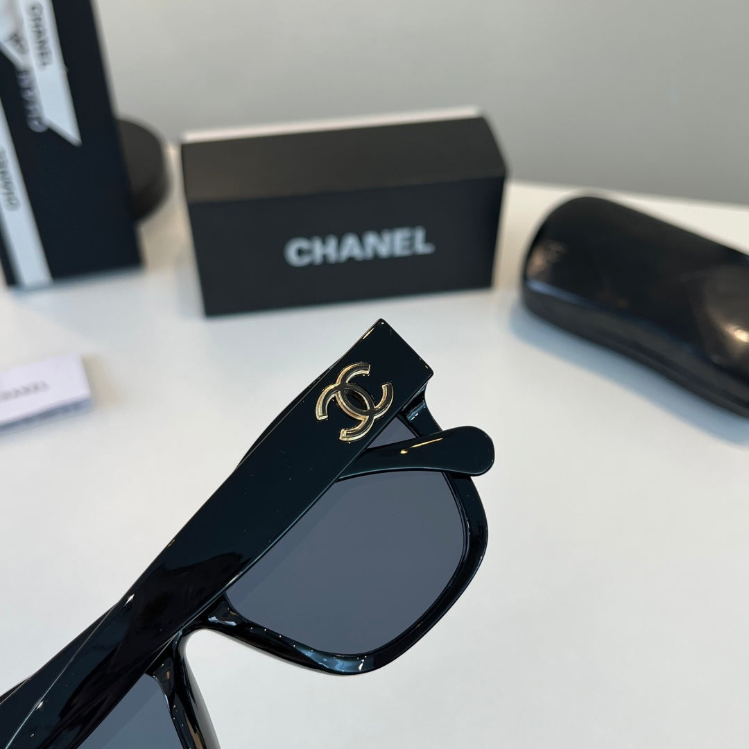 Chanel Oversized Black Lens Sunglasses for Women - detail image 8