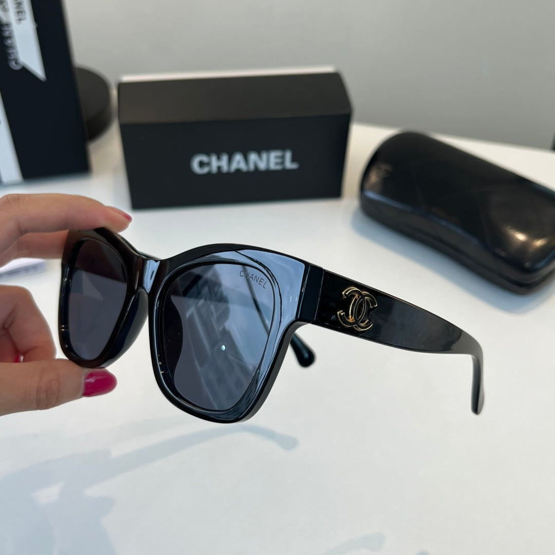 Chanel Oversized Black Lens Sunglasses for Women - detail image 4