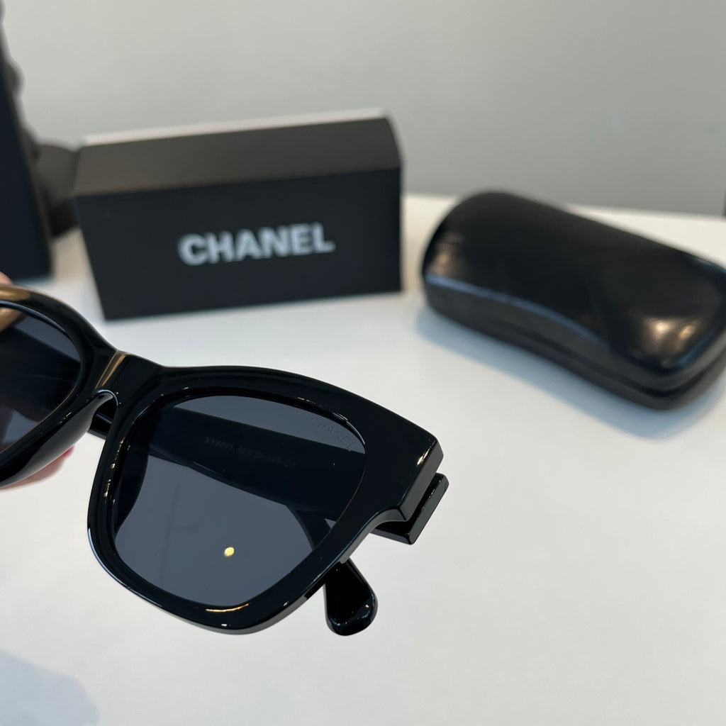 Chanel Oversized Black Lens Sunglasses for Women - detail image 7