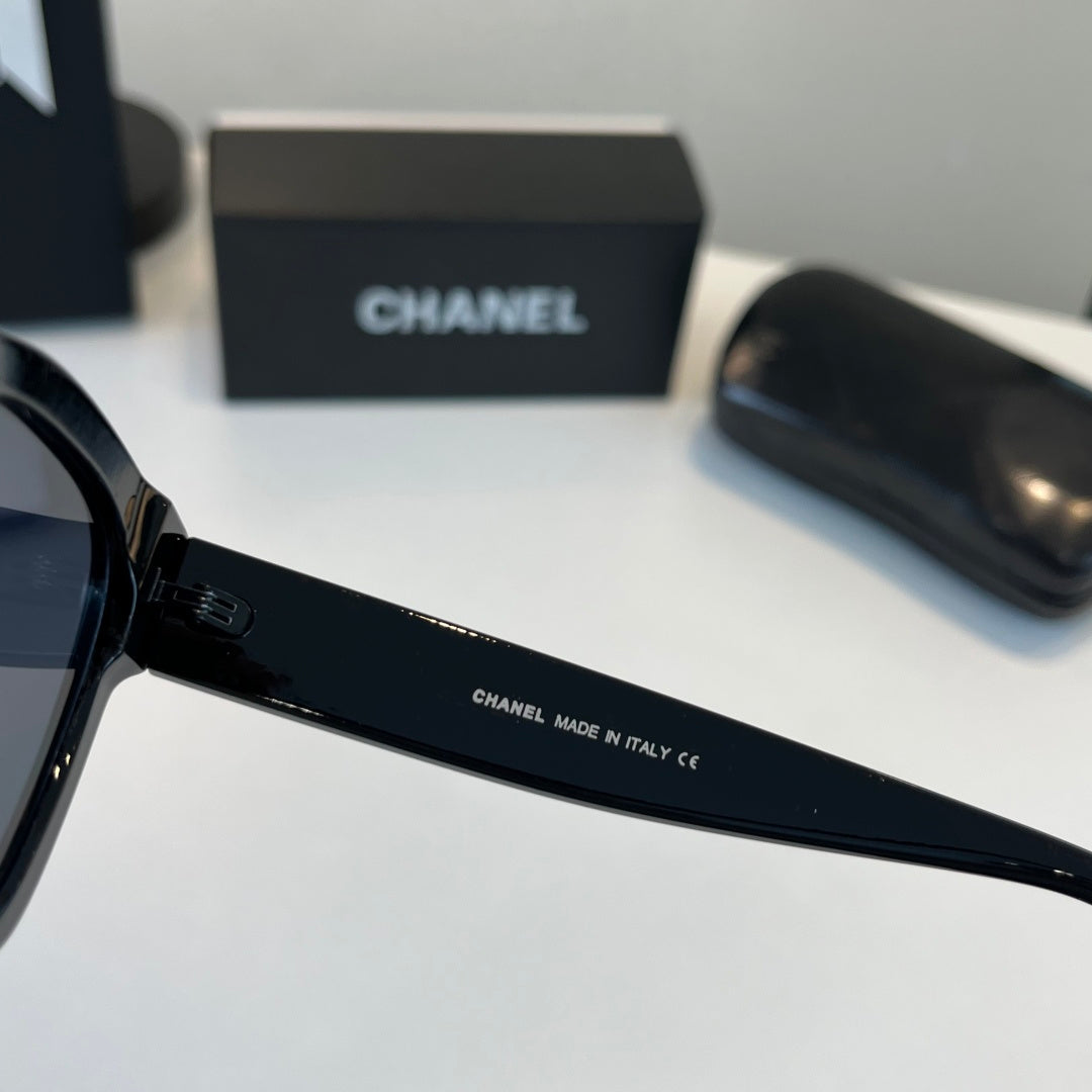 Chanel Oversized Black Lens Sunglasses for Women - detail image 11