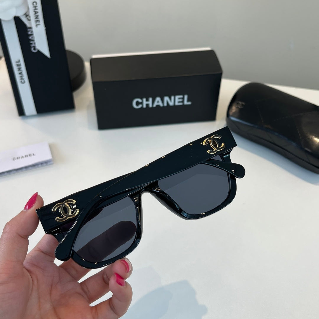 Chanel Oversized Black Lens Sunglasses for Women - detail image 9