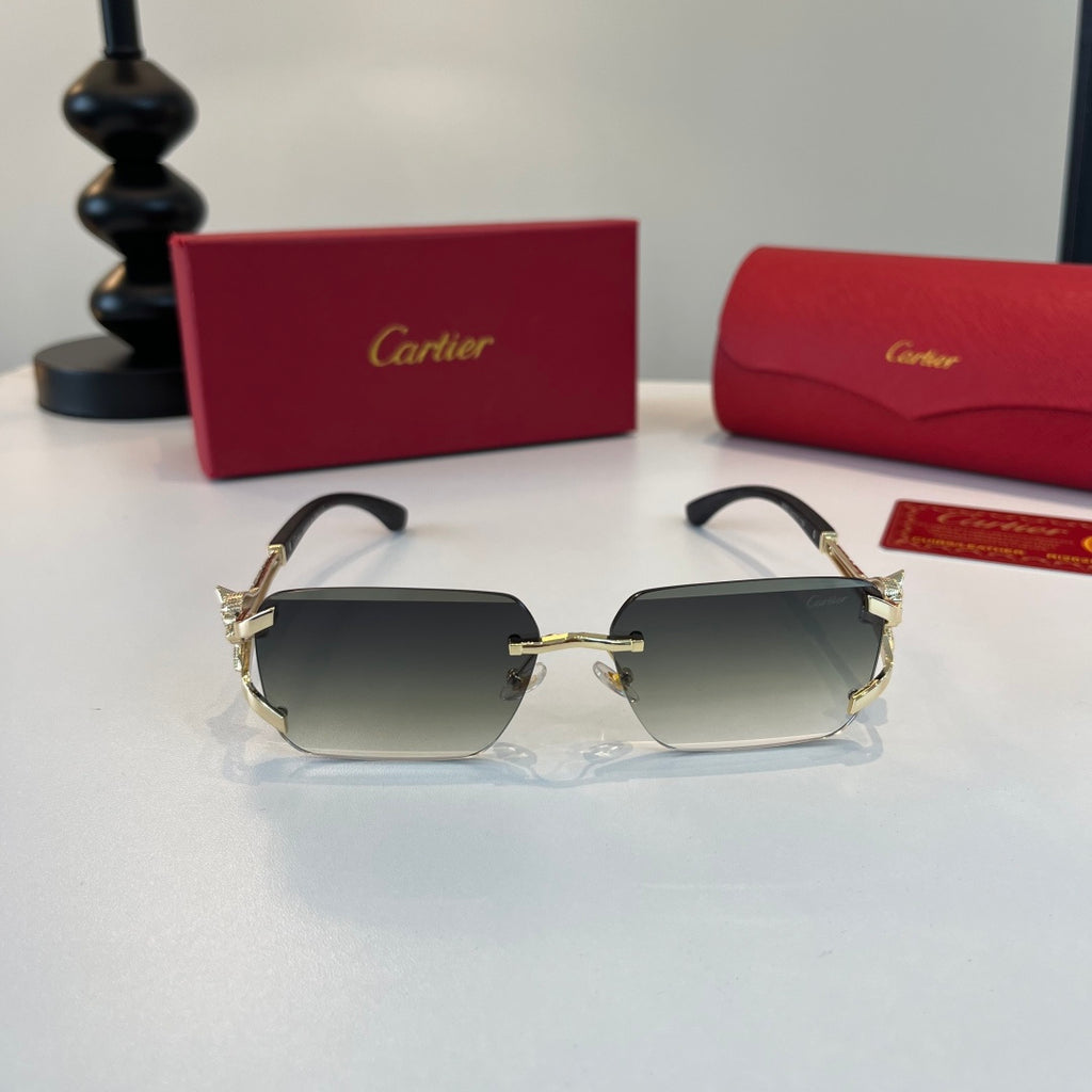 Cartier Lightweight Metal Rimless Silver Lens Sunglasses for Men & Wo - 415903 - detail image 2