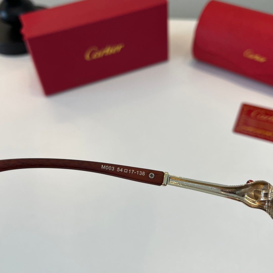 Cartier Lightweight Metal Rimless Silver Lens Sunglasses for Men & Wo - 415904 - detail image 10