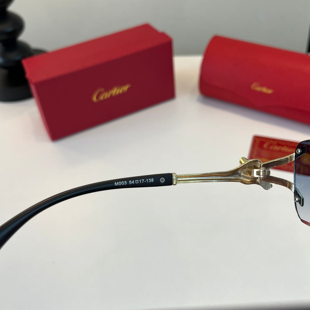 Cartier Lightweight Metal Rimless Silver Lens Sunglasses for Men & Wo - 415906 - detail image 9