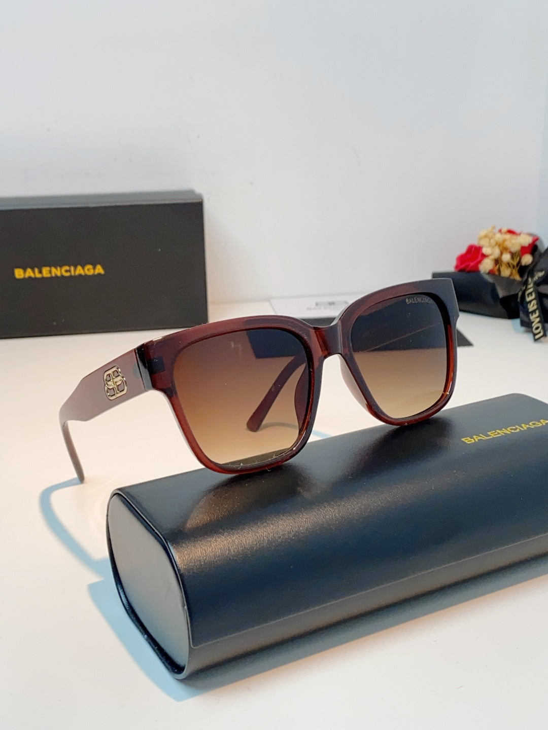 Balenciaga Fashion Red Lens Sunglasses for Men & Women - 358653 - detail image 10
