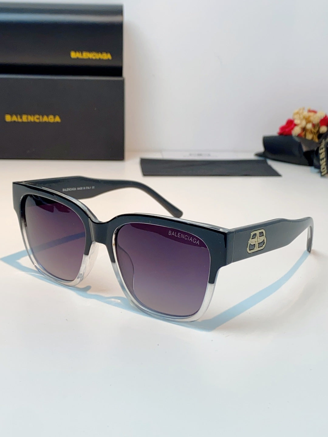 Balenciaga Fashion Black Lens Sunglasses for Men & Women - 358655