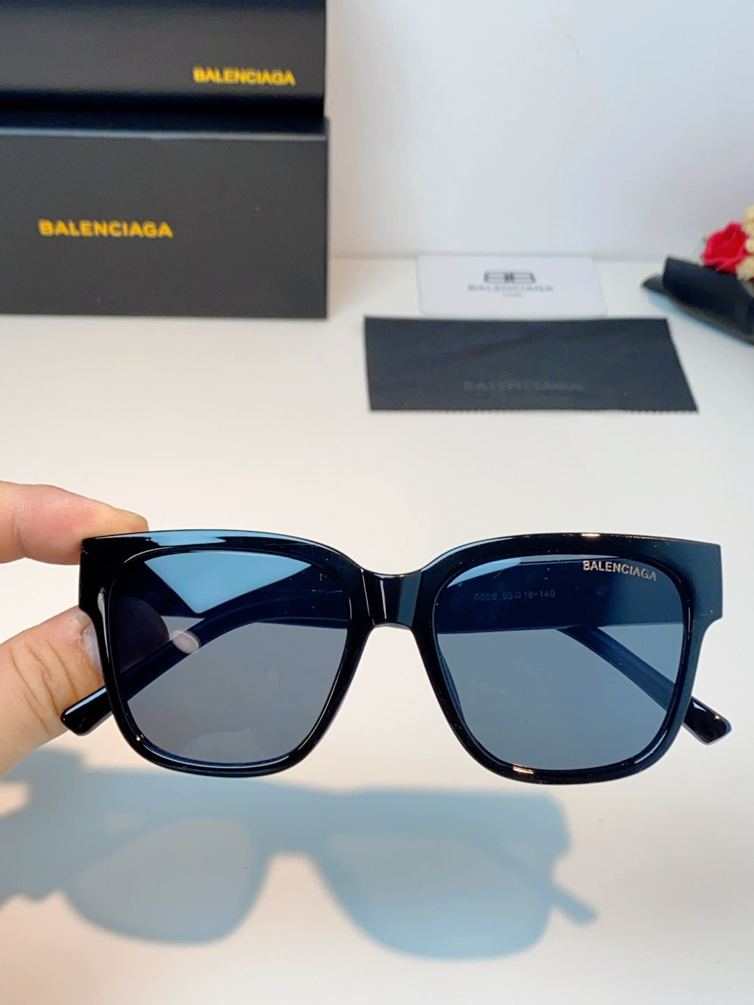 Balenciaga Fashion Red Lens Sunglasses for Men & Women - 358656 - detail image 6