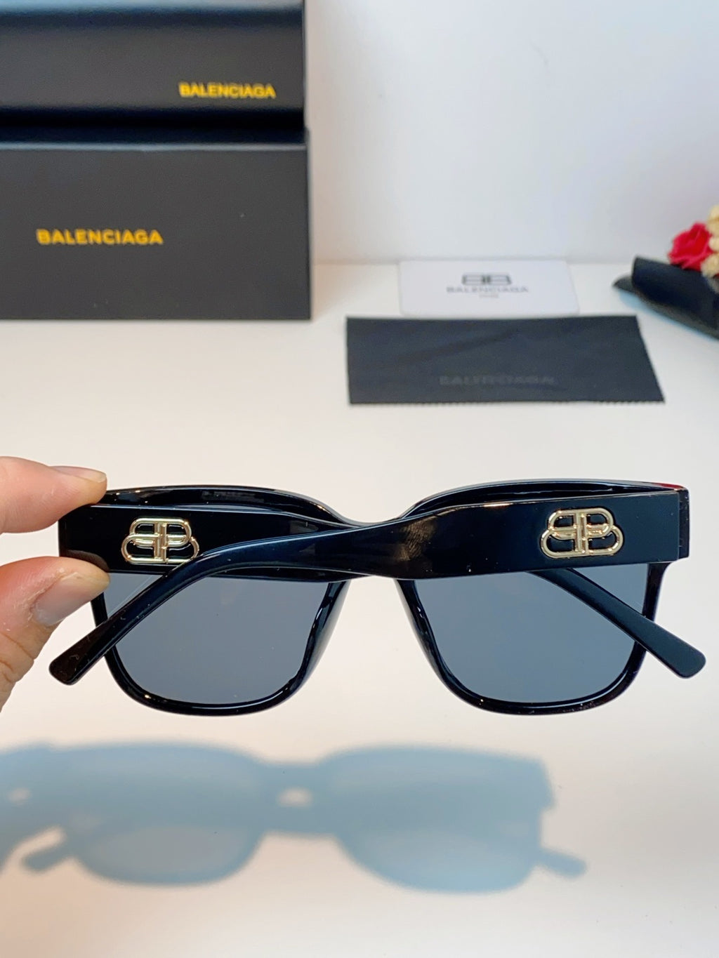 Balenciaga Fashion Red Lens Sunglasses for Men & Women - 358656 - detail image 7