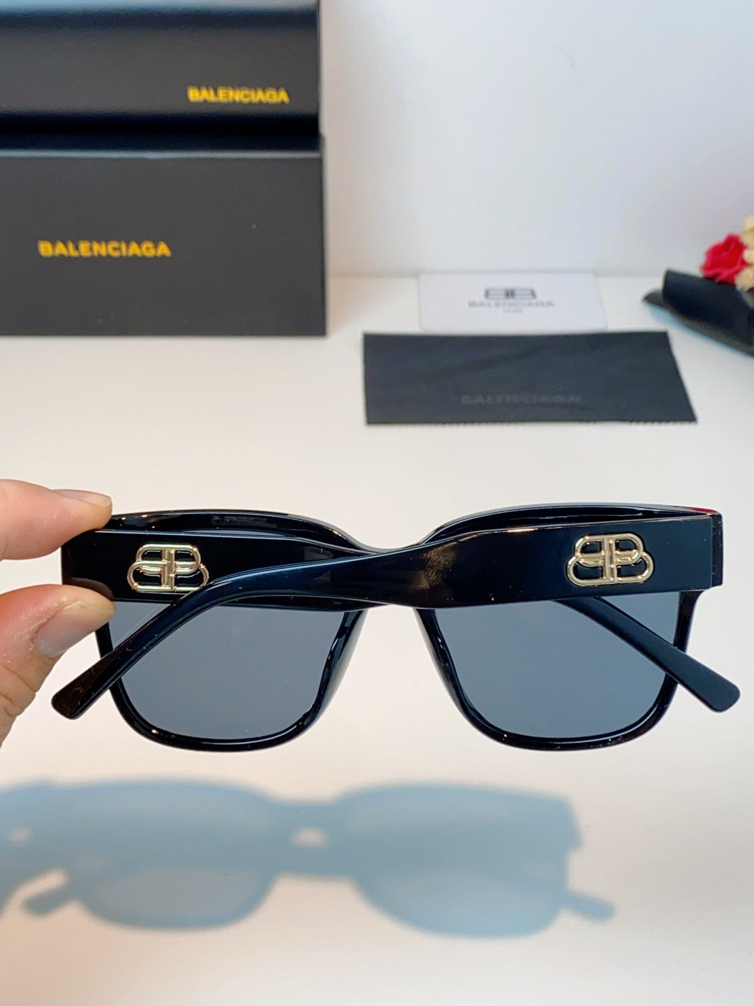 Balenciaga Fashion Red Lens Sunglasses for Men & Women - 358656 - detail image 7