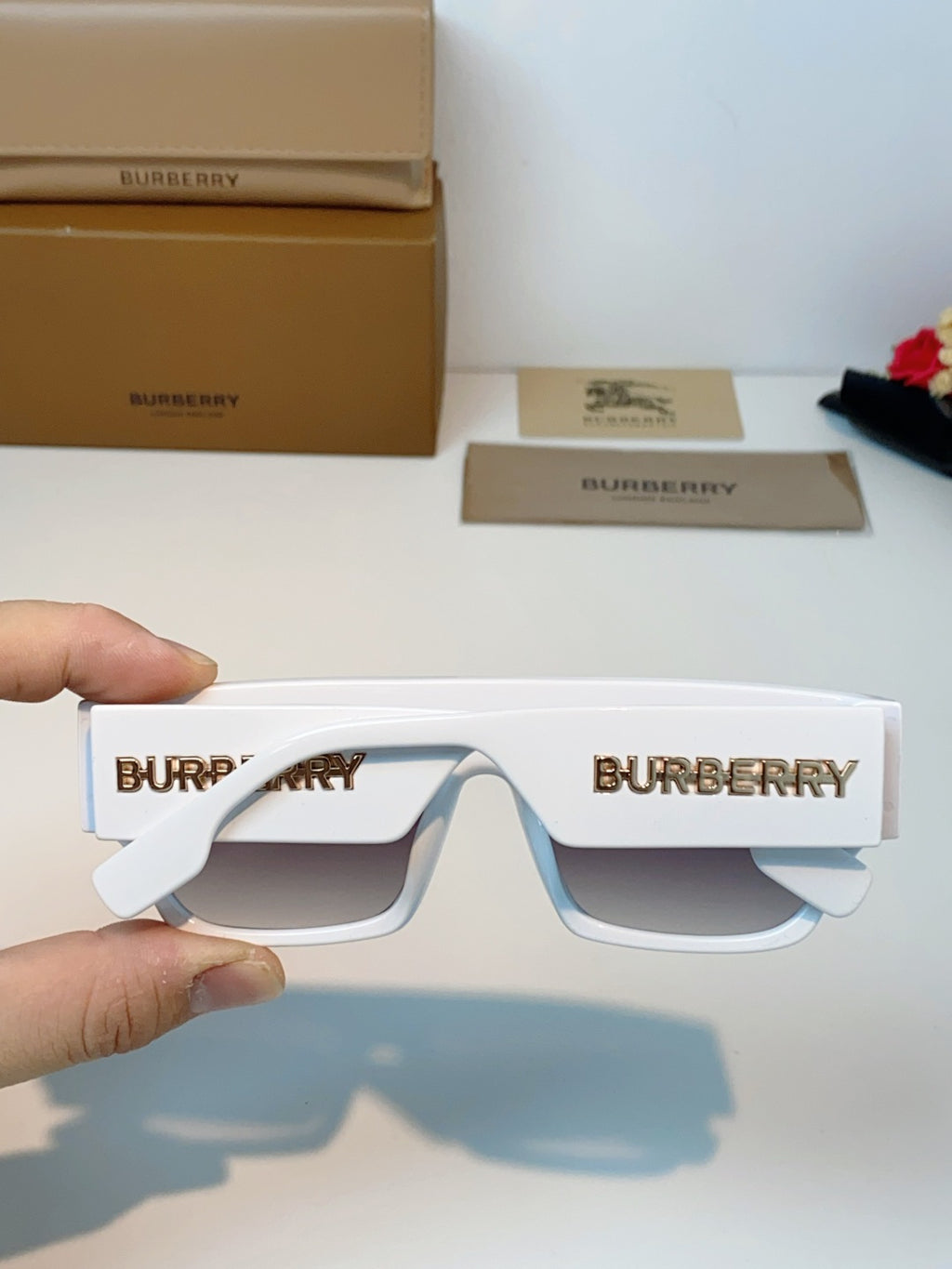 Burberry Square Silver Lens Sunglasses for Men & Women - 358620 - detail image 5