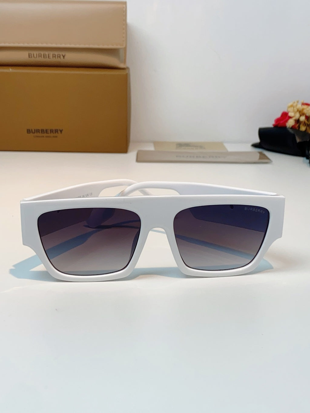 Burberry Square Silver Lens Sunglasses for Men & Women - 358620 - detail image 2
