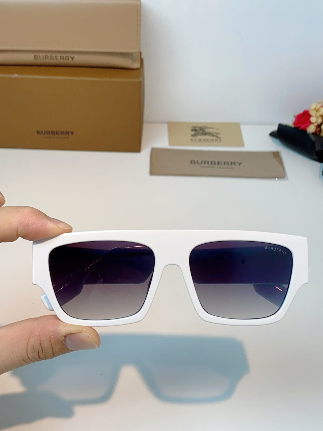 Burberry Square Silver Lens Sunglasses for Men & Women - 358620 - detail image 4