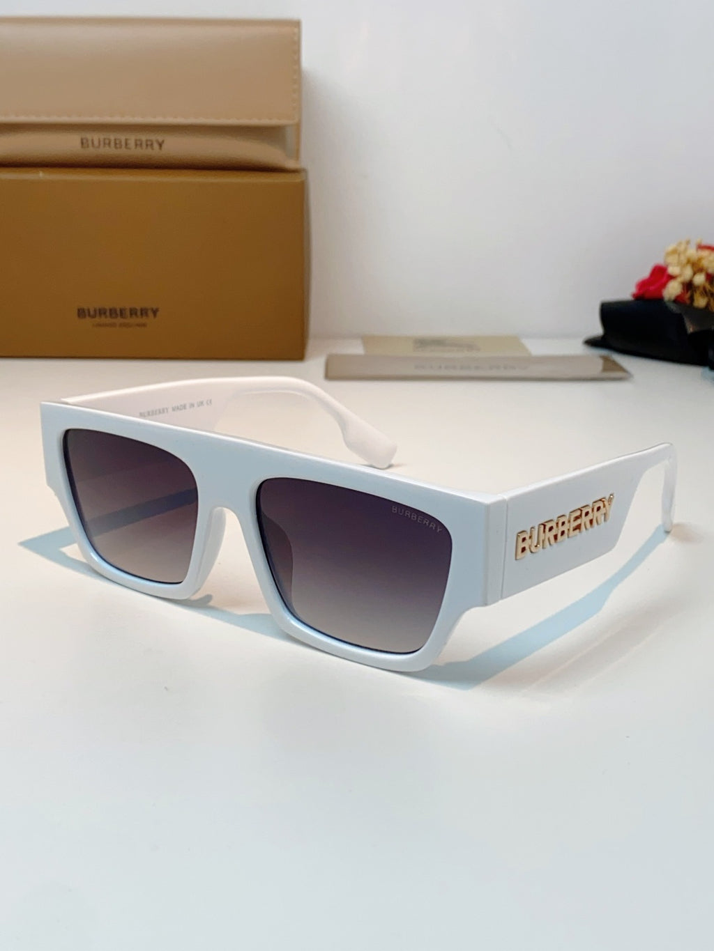 Burberry Square Silver Lens Sunglasses for Men & Women - 358620