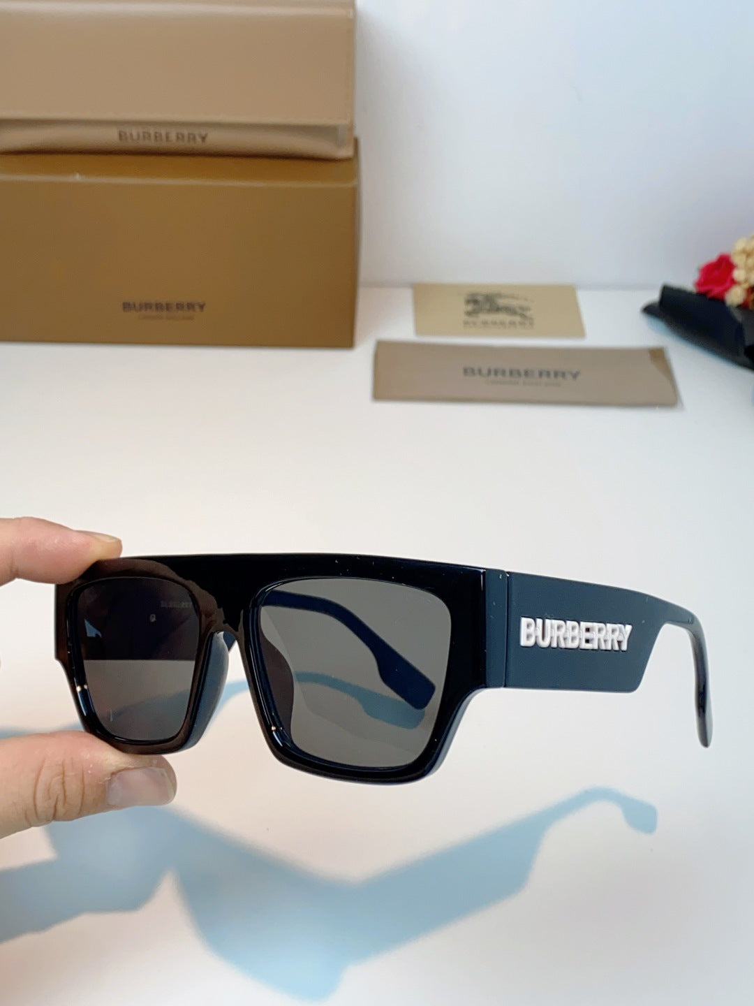 Burberry Square Black Lens Sunglasses for Men & Women - 358621 - detail image 6