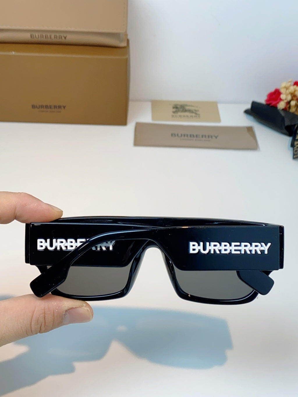 Burberry Square Black Lens Sunglasses for Men & Women - 358621 - detail image 5