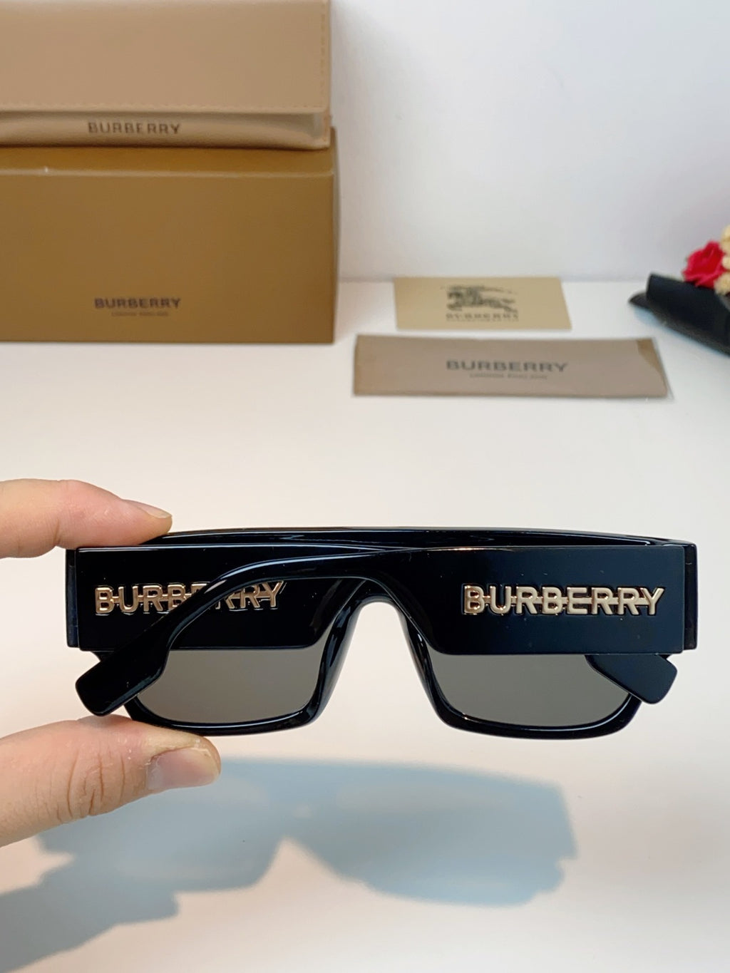 Burberry Square Black Lens Sunglasses for Men & Women - 358622 - detail image 5