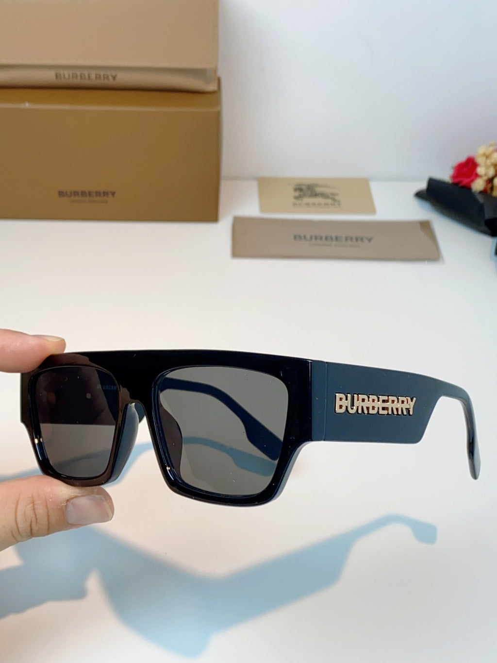 Burberry Square Black Lens Sunglasses for Men & Women - 358622 - detail image 6