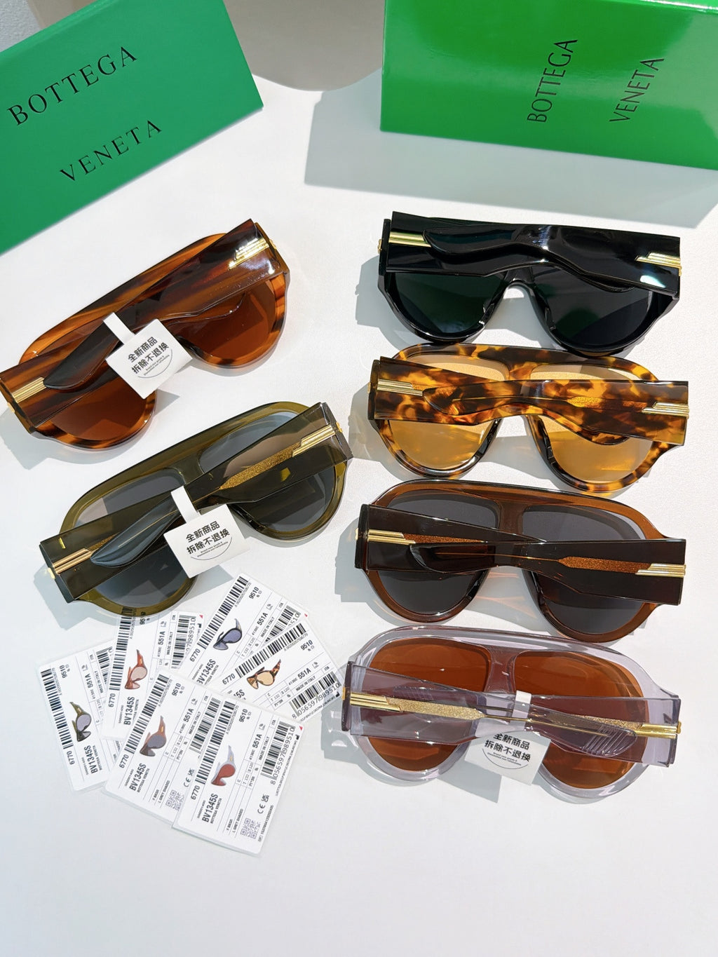 Bottega Veneta BV1345 Fashion Black Lens Sunglasses for Men & Women - detail image 8
