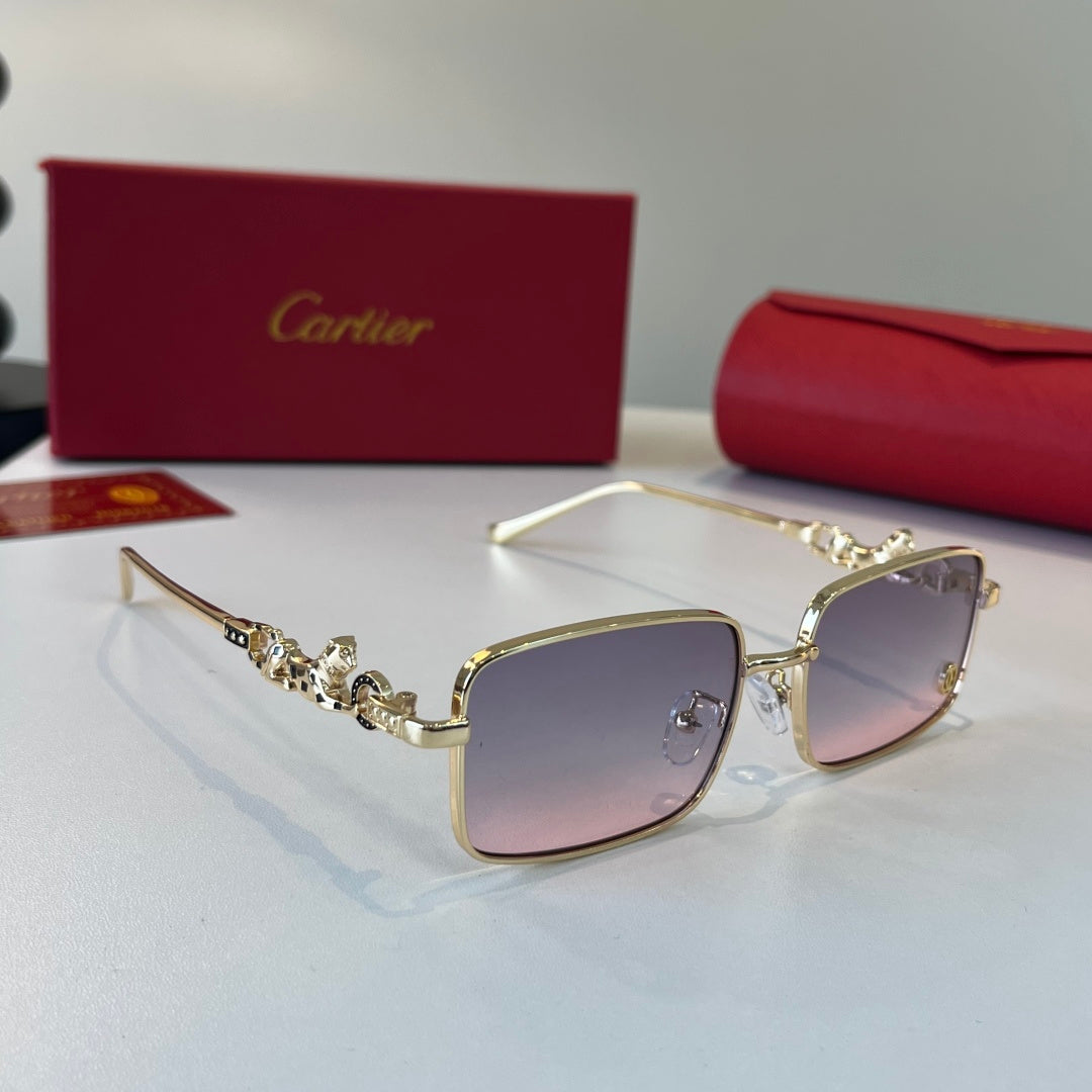 Cartier Lightweight Metal Rimless Silver Lens Sunglasses for Men & Wo - 493675