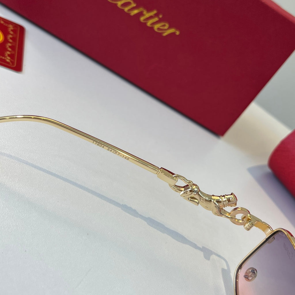 Cartier Lightweight Metal Rimless Silver Lens Sunglasses for Men & Wo - 493675 - detail image 10