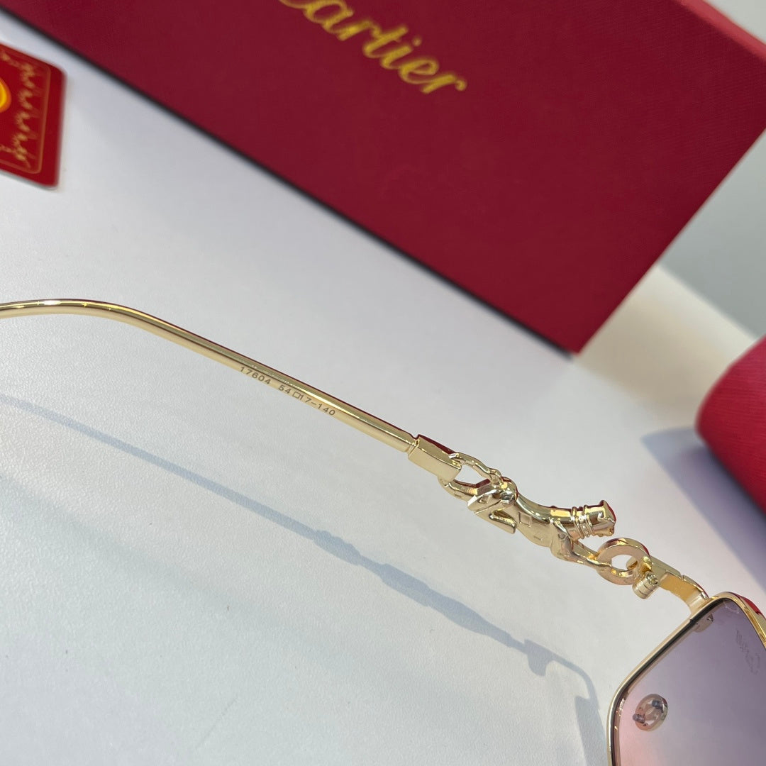 Cartier Lightweight Metal Rimless Silver Lens Sunglasses for Men & Wo - 493675 - detail image 10