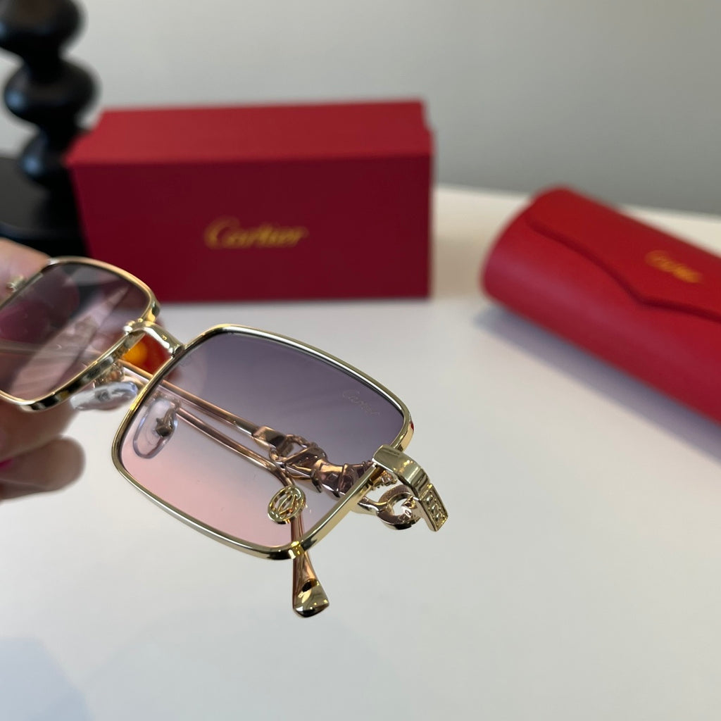 Cartier Lightweight Metal Rimless Silver Lens Sunglasses for Men & Wo - 493675 - detail image 7