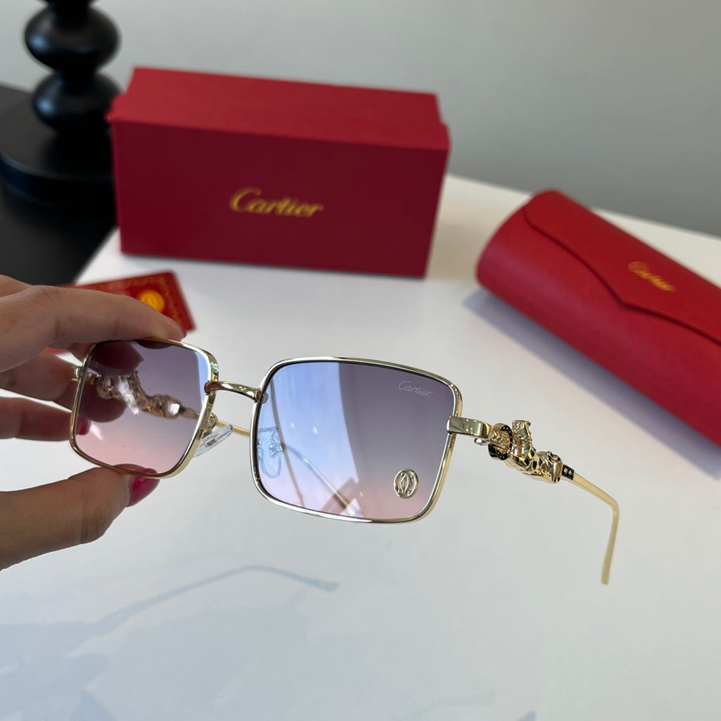 Cartier Lightweight Metal Rimless Silver Lens Sunglasses for Men & Wo - 493675 - detail image 9