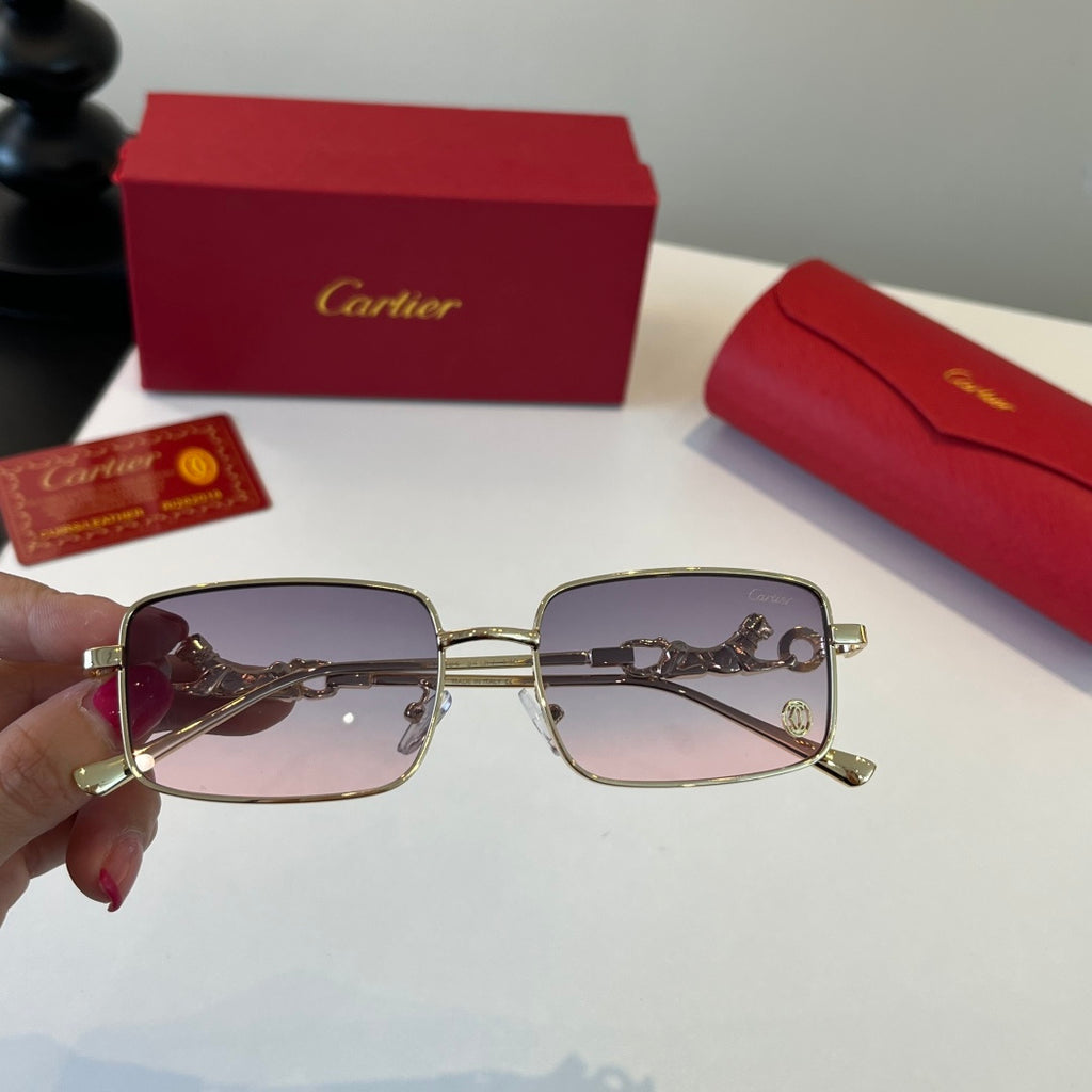 Cartier Lightweight Metal Rimless Silver Lens Sunglasses for Men & Wo - 493675 - detail image 5