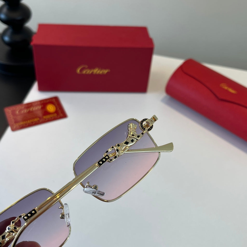 Cartier Lightweight Metal Rimless Silver Lens Sunglasses for Men & Wo - 493675 - detail image 6